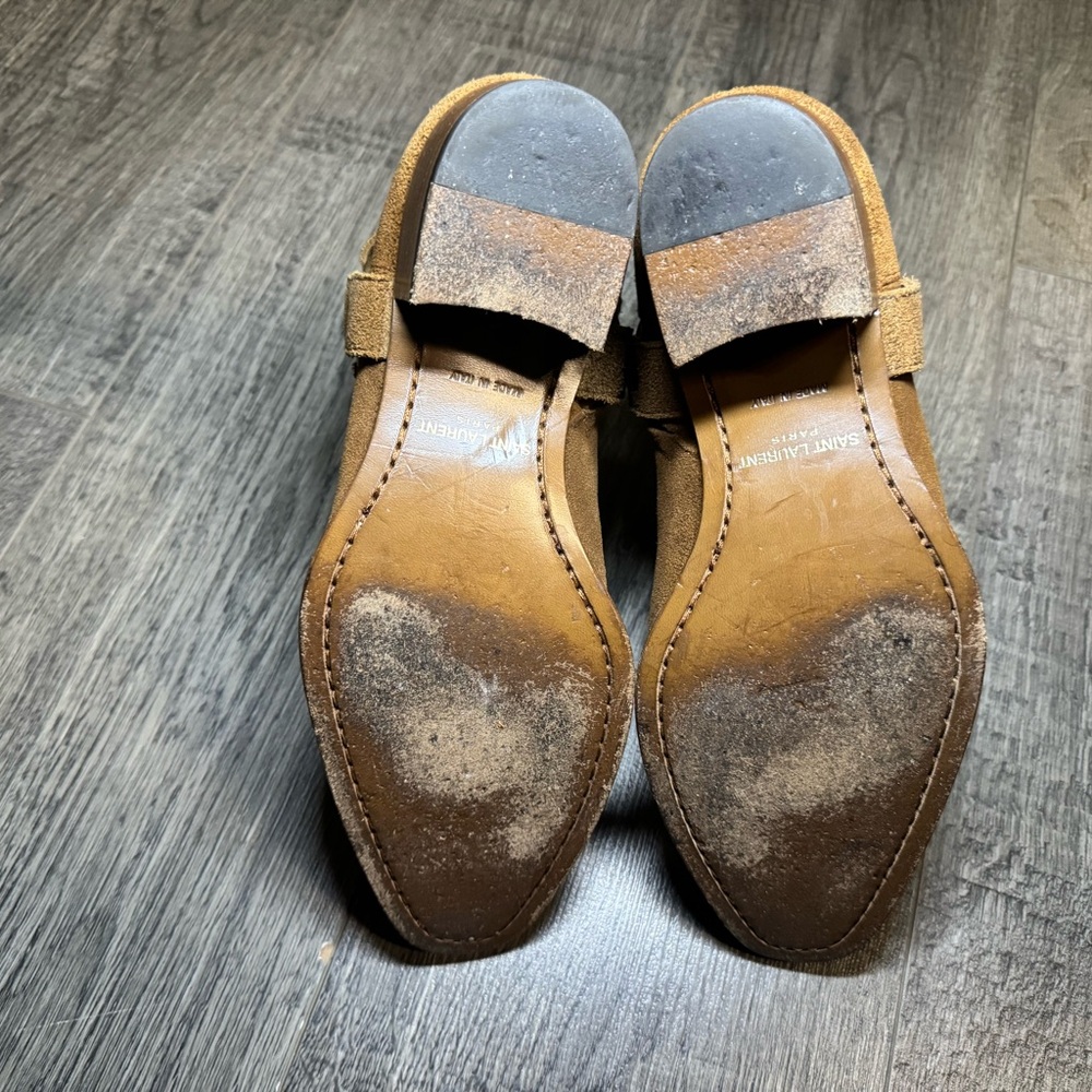 Saint Laurent Wyatt Suede Boots With Original Box - Picture 5 of 8